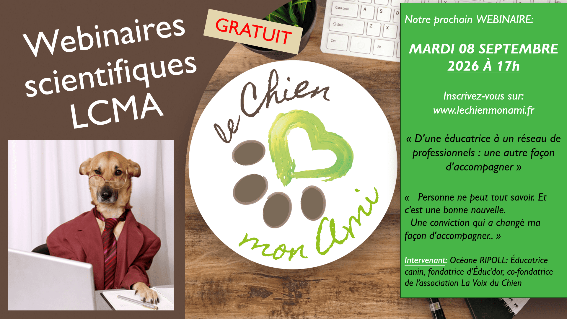 Webinaire LCMA mai 2026 : Olfaction canine : comment bien l'utiliser et éviter les pièges ?