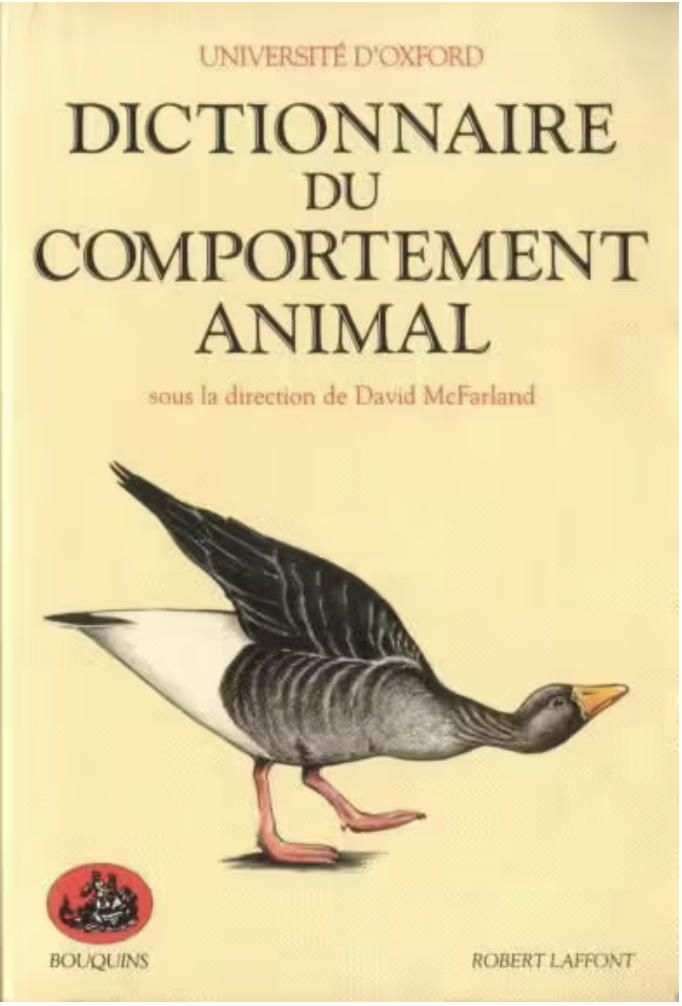 Dictionnaire du comportement animal de David McFarland