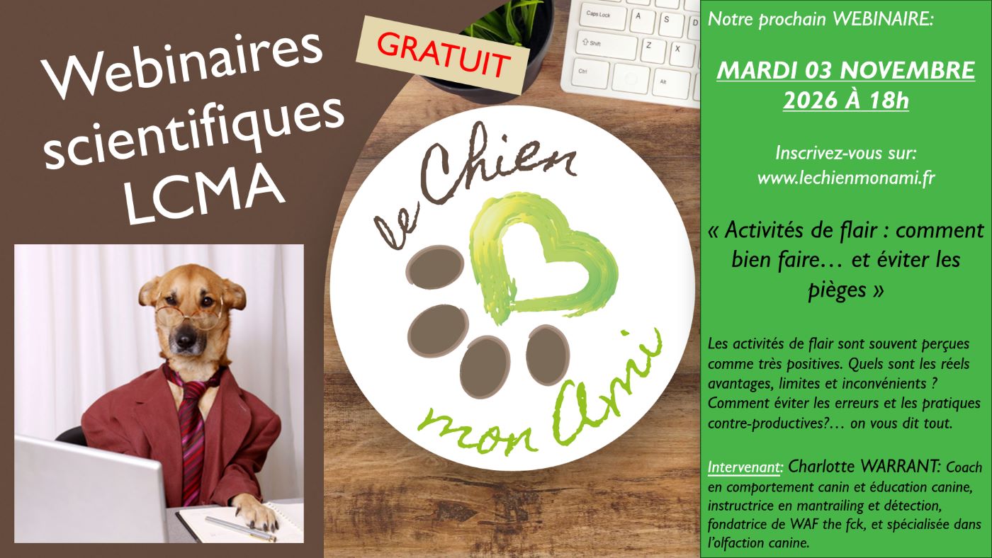 Webinaire LCMA novembre 2026 : Olfaction canine : comment bien l'utiliser et éviter les pièges ?